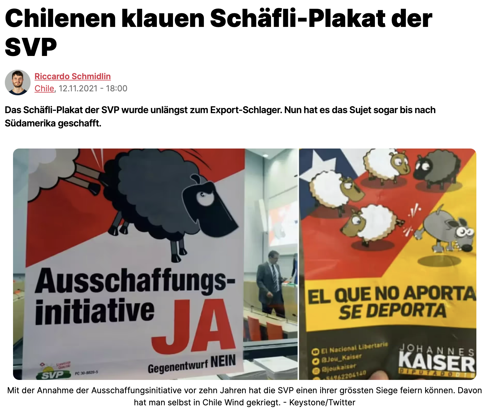 Schwarze Schäfli - SVP Poster