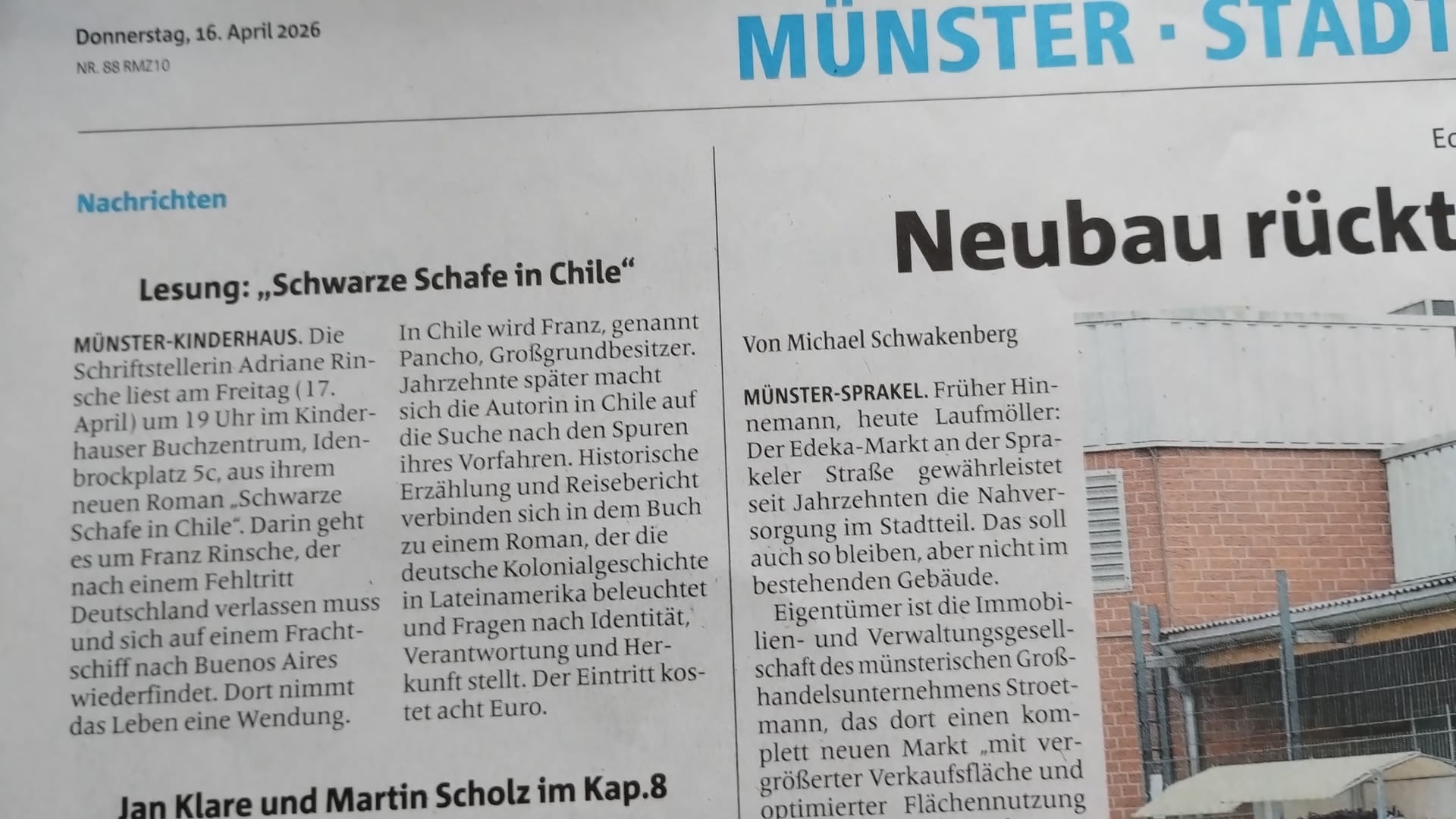 Lesung Schwarze Schafe in Chile